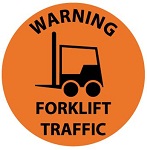 Warning Forklift Traffic 17" diam.